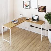Escrivaninha Mesa Escritório em L Estilo Active 150cm Industrial Yescasa