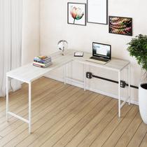 Escrivaninha Mesa Escritório em L Estilo Active 150cm Industrial Yescasa