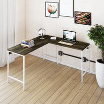 Escrivaninha Mesa Escritório em L Estilo Industrial 135x140cm Active Escrivaninha Mesa Escritório em L Estilo Industrial 135x140cm Active