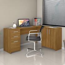 Escrivaninha Mesa Escritório em L Office Nt 2005 2 Gavetas 3 Portas 157cm Freijo Trend Marrom Escrivaninha Mesa Escritório em L Office Nt 2005 2 Gavetas 3 Portas 157cm Freijo Trend Marrom