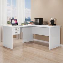 Escrivaninha Mesa Escritório em L Thor 2 Gavetas 150cm Espresso Móveis Branca Escrivaninha Mesa Escritório em L Thor 2 Gavetas 150cm Espresso Móveis Branca