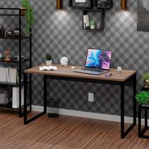 Escrivaninha Mesa Escritório Escrivaninha 150cm Industrial Nogal