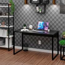 Escrivaninha Mesa Escritório Escrivaninha Diretor Estilo 135cm Industrial Preto