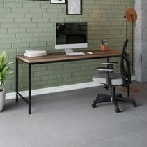Escrivaninha Mesa Escritório Estilo Diretor Active 180cm Industrial Yescasa Nogal