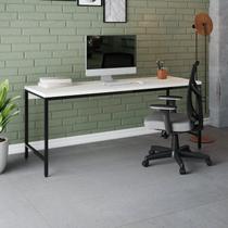 Escrivaninha Mesa Escritório Estilo Diretor Active 180cm Industrial Yescasa Snow