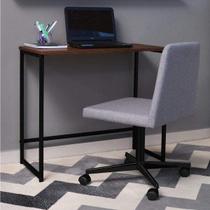 Escrivaninha Mesa Escritório Home Daf Mobiliário 80cm Industrial Tabaco e Preto Marrom Escrivaninha Mesa Escritório Home Daf Mobiliário 80cm Industrial Tabaco e Preto Marrom