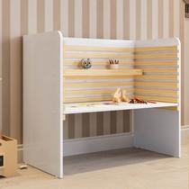 Escrivaninha Mesa Escritório Infantil e Juvenil Evolutiva Wave Casatema MadeiraOriginals 90cm MDF Madeiraoriginals Branco e Natural Marrom Escrivaninha Mesa Escritório Infantil e Juvenil Evolutiva Wave Casatema MadeiraOriginals 90cm MDF Madeiraoriginals Branco e Natural Marrom