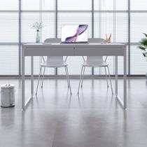 Escrivaninha Mesa Escritório Kuadra 2 Gavetas 120cm Industrial Branco e Branco Chess Escrivaninha Mesa Escritório Kuadra 2 Gavetas 120cm Industrial Branco e Branco Chess