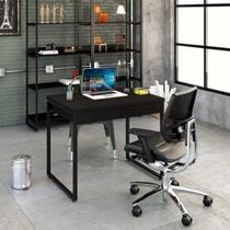 Escrivaninha Mesa Escritório Kuadra 2 Gavetas 90cm Industrial Preto Ônix Escrivaninha Mesa Escritório Kuadra 2 Gavetas 90cm Industrial Preto Ônix