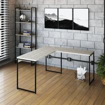Escrivaninha Mesa Escritório L Estilo Dynamica 140cm Industrial Yescasa Snow E Preto Escrivaninha Mesa Escritório L Estilo Dynamica 140cm Industrial Yescasa Snow E Preto