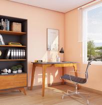 Escrivaninha Mesa Escritório Madeira Maciça 1 Gaveta Club Artemobili