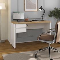 Escrivaninha Mesa Escritório Minimalista Toq com 2 Gavetas com Chave