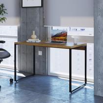 Escrivaninha Mesa Escritório Office Estilo Kuadra 120cm Industrial Lâmina Mel Escrivaninha Mesa Escritório Office Estilo Kuadra 120cm Industrial Lâmina Mel