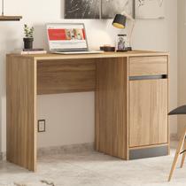 Escrivaninha Mesa Escritório Office Morada 1 Gaveta 1 Porta 109cm Amendola E Grafito - Demóbile