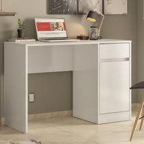 Escrivaninha Mesa Escritório Office Morada 1 Gaveta 1 Porta 109cm Branca
