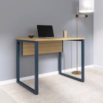 Escrivaninha Mesa Escritório P25 90cm Samba e Azul Delrei Marrom Escrivaninha Mesa Escritório P25 90cm Samba e Azul Delrei Marrom