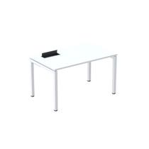 Escrivaninha Mesa Escritório Plataforma para 1 Pessoa com Caixa de Tomada PSC 110cm Industrial Branco E Cinza Escrivaninha Mesa Escritório Plataforma para 1 Pessoa com Caixa de Tomada PSC 110cm Industrial Branco E Cinza