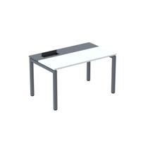 Escrivaninha Mesa Escritório Plataforma para 1 Pessoa com Caixa de Tomada PSC 110cm Industrial Branco E Grafito Escrivaninha Mesa Escritório Plataforma para 1 Pessoa com Caixa de Tomada PSC 110cm Industrial Branco E Grafito
