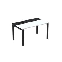 Escrivaninha Mesa Escritório Plataforma para 1 Pessoa com Caixa de Tomada PSC 110cm Industrial Branco E Preto Escrivaninha Mesa Escritório Plataforma para 1 Pessoa com Caixa de Tomada PSC 110cm Industrial Branco E Preto