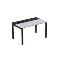 Escrivaninha Mesa Escritório Plataforma para 1 Pessoa com Caixa de Tomada PSC 110cm Industrial Cinza E Preto Escrivaninha Mesa Escritório Plataforma para 1 Pessoa com Caixa de Tomada PSC 110cm Industrial Cinza E Preto