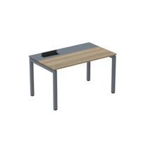 Escrivaninha Mesa Escritório Plataforma para 1 Pessoa com Caixa de Tomada Psc 140cm Industrial Noce Naturalle e Grafito Marrom/Marromle