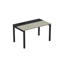 Escrivaninha Mesa Escritório Plataforma para 1 Pessoa com Caixa de Tomada PSC 140cm Industrial Nogueira Casablanca E Preto Escrivaninha Mesa Escritório Plataforma para 1 Pessoa com Caixa de Tomada PSC 140cm Industrial Nogueira Casablanca E Preto