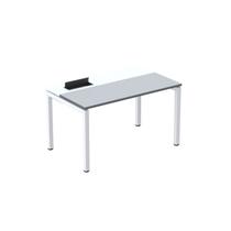 Escrivaninha Mesa Escritório Plataforma para 1 Pessoa com Caixa de Tomada PSC 150cm Industrial Cinza E Branco Escrivaninha Mesa Escritório Plataforma para 1 Pessoa com Caixa de Tomada PSC 150cm Industrial Cinza E Branco