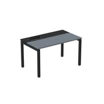 Escrivaninha Mesa Escritório Plataforma para 1 Pessoa com Caixa de Tomada PSC 150cm Industrial Grafito E Preto Escrivaninha Mesa Escritório Plataforma para 1 Pessoa com Caixa de Tomada PSC 150cm Industrial Grafito E Preto
