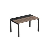 Escrivaninha Mesa Escritório Plataforma para 1 Pessoa com Caixa de Tomada PSC 160cm Industrial Walnut E Preto Escrivaninha Mesa Escritório Plataforma para 1 Pessoa com Caixa de Tomada PSC 160cm Industrial Walnut E Preto