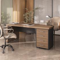 Escrivaninha Mesa Escritório Robusta e Funcional 4 Gavetas Lado Direito