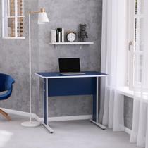 Escrivaninha Mesa Escritório Secretária Maxxi 92cm Cinza E Azul Escrivaninha Mesa Escritório Secretária Maxxi 92cm Cinza E Azul