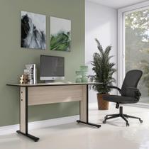 Escrivaninha Mesa Escritório Secretária Mx120 Maxxi 120cm Preto E Noce Naturalle Escrivaninha Mesa Escritório Secretária Mx120 Maxxi 120cm Preto E Noce Naturalle