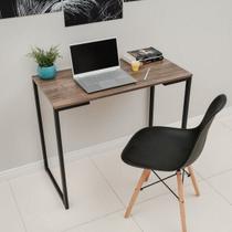 Escrivaninha Mesa Escritório Slim 90cm Industrial Yescasa Preto Marrom Escrivaninha Mesa Escritório Slim 90cm Industrial Yescasa Preto Marrom