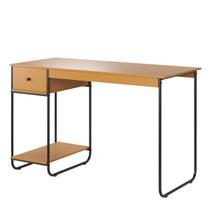 Escrivaninha Mesa Escritório Trabalho Home Office Tampo MDF Gaveta Nicho Para CPU