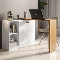 Escrivaninha Mesa Escritório Versa Home 2 Portas 112cm Branco E Freijó Escrivaninha Mesa Escritório Versa Home 2 Portas 112cm Branco E Freijó