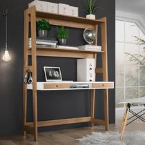 Escrivaninha Mesa Home Office Estante 2 Gavetas Trend