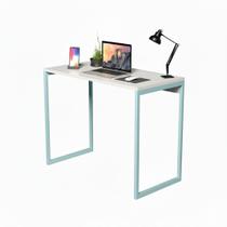 Escrivaninha Mesa Industrial Cabe em qualquer Lugar 72cm Azul e Branca Escrivaninha Mesa Industrial Cabe em qualquer Lugar 72cm Azul e Branca