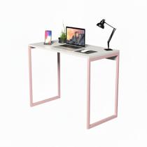 Escrivaninha Mesa Industrial Cabe em qualquer Lugar 72cm Rosa e Branca Escrivaninha Mesa Industrial Cabe em qualquer Lugar 72cm Rosa e Branca