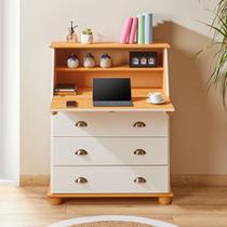 Escrivaninha Mesa Madeira 3 Gavetas Gomes Branco Mel