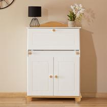 Escrivaninha Mesa Madeira Secretária Escritório 2 Portas Branco Madeirado David