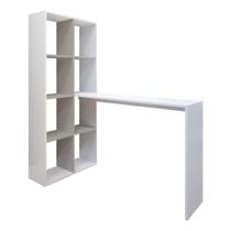 Escrivaninha/Mesa Office com Estante Lateral Multimóveis FG2561 Branca/Lacca Fumê Escrivaninha/Mesa Office com Estante Lateral Multimóveis FG2561 Branca/Lacca Fumê