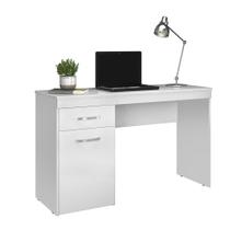 Escrivaninha Mesa p/ Computador Havana com Porta Branco Home Office Escritório - Bela Móveis