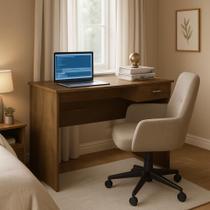 Escrivaninha Mesa para Computador 1 Gaveta Home Office Marrom