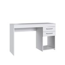 Escrivaninha Mesa para Computador com 2 Gavetas MT102 Office Branco Decibal