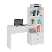 Escrivaninha Mesa para computador Elisa com 2 Gavetas Permóbili Branco