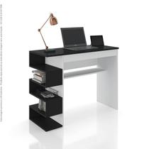 Escrivaninha Mesa Para Computador Gamer Elite Home Office - Branco / Preto