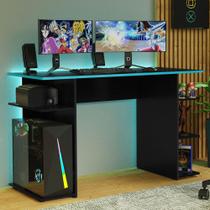 Escrivaninha Mesa para Computador Gamer Preto/Azul 9424 Madesa