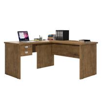 Escrivaninha / Mesa Para Computador Modelo Em L TAUR 2 Gavetas Sendo 1 com Chave Com Puxadores Cromados Cor Jequitiba Escrivaninha / Mesa Para Computador Modelo Em L TAUR 2 Gavetas Sendo 1 com Chave Com Puxadores Cromados Cor Jequitiba