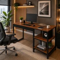 Escrivaninha Mesa Para Escritório Industrial Home Office 120 Cm - Freitas Móveis
