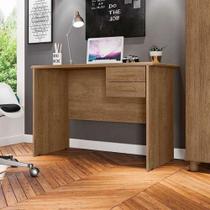 Escrivaninha Mesa Para Notebook 2 Gavetas Potenza Noce Bronze - Móveis Lanza Escrivaninha Mesa Para Notebook 2 Gavetas Potenza Noce Bronze - Móveis Lanza